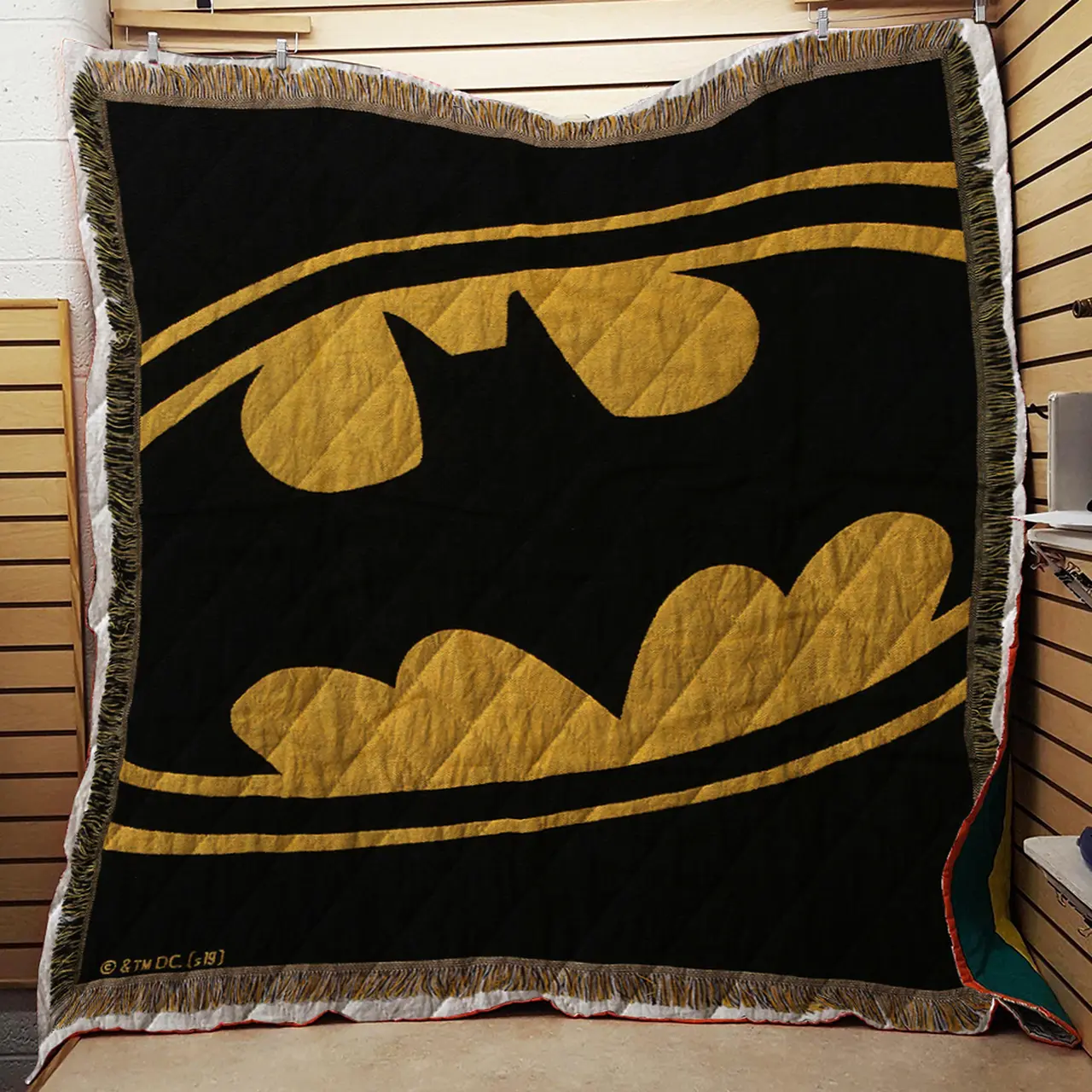 Dc Comics Batman Logo Tapestry Throw Quilt and Home Decor