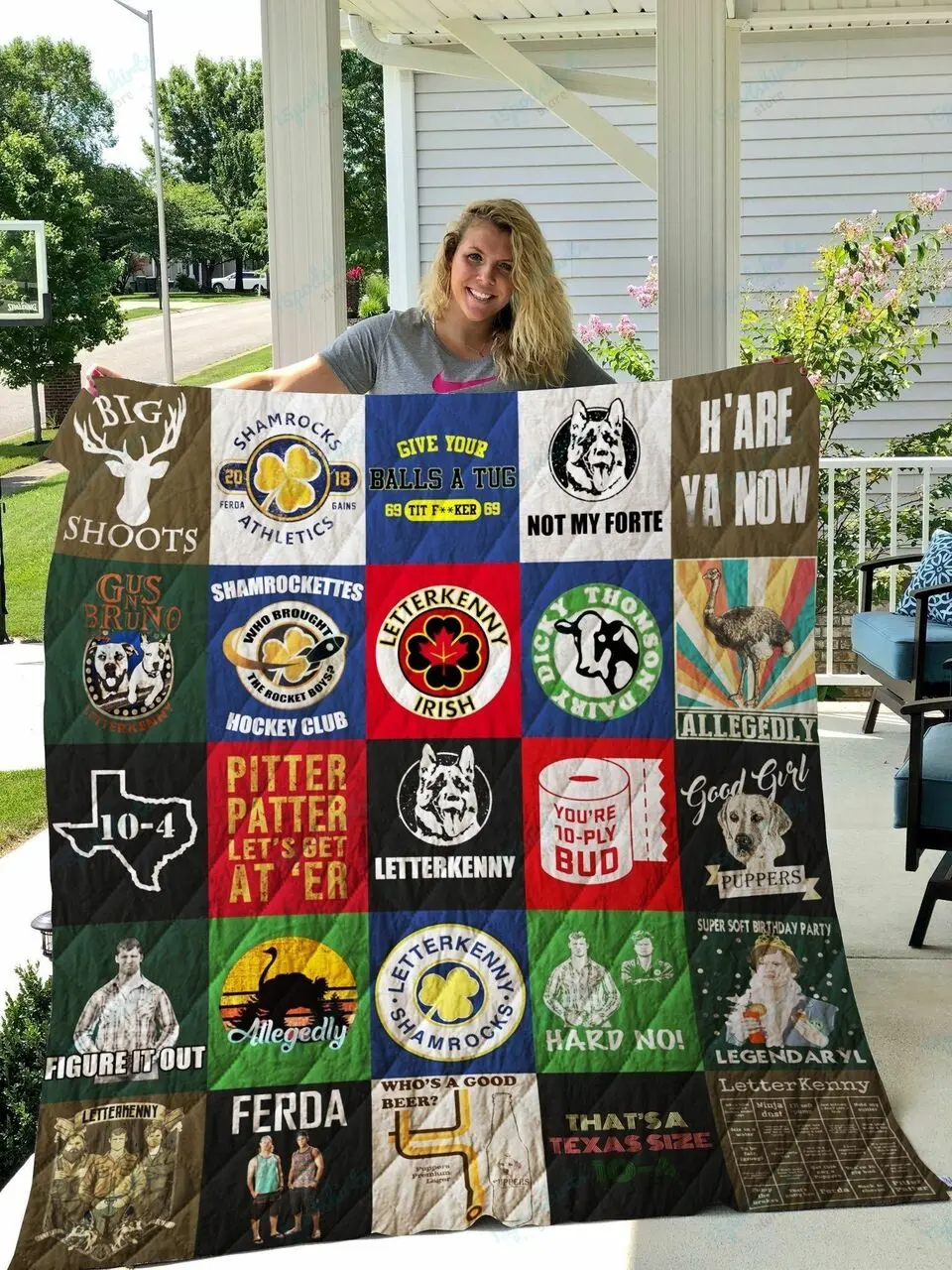 Dd Letterkenny T Shirt Quilt Blanket For Fans and Home Decor