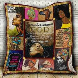 December Black Woman Cl18100200Mdq Quilt Blanket and Home Decor