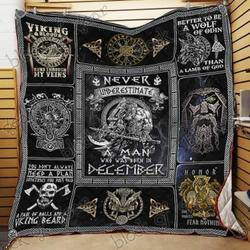 December Man Viking Cl18100207Mdq Quilt Blanket and Home Decor