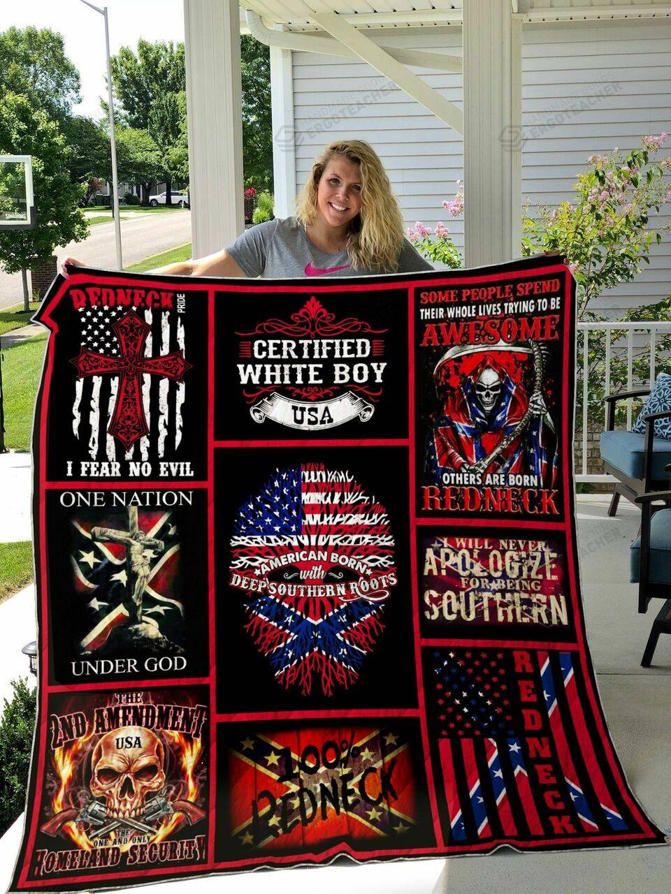 Deep Southern Roots Pride Quilt Blanket and Home Decor