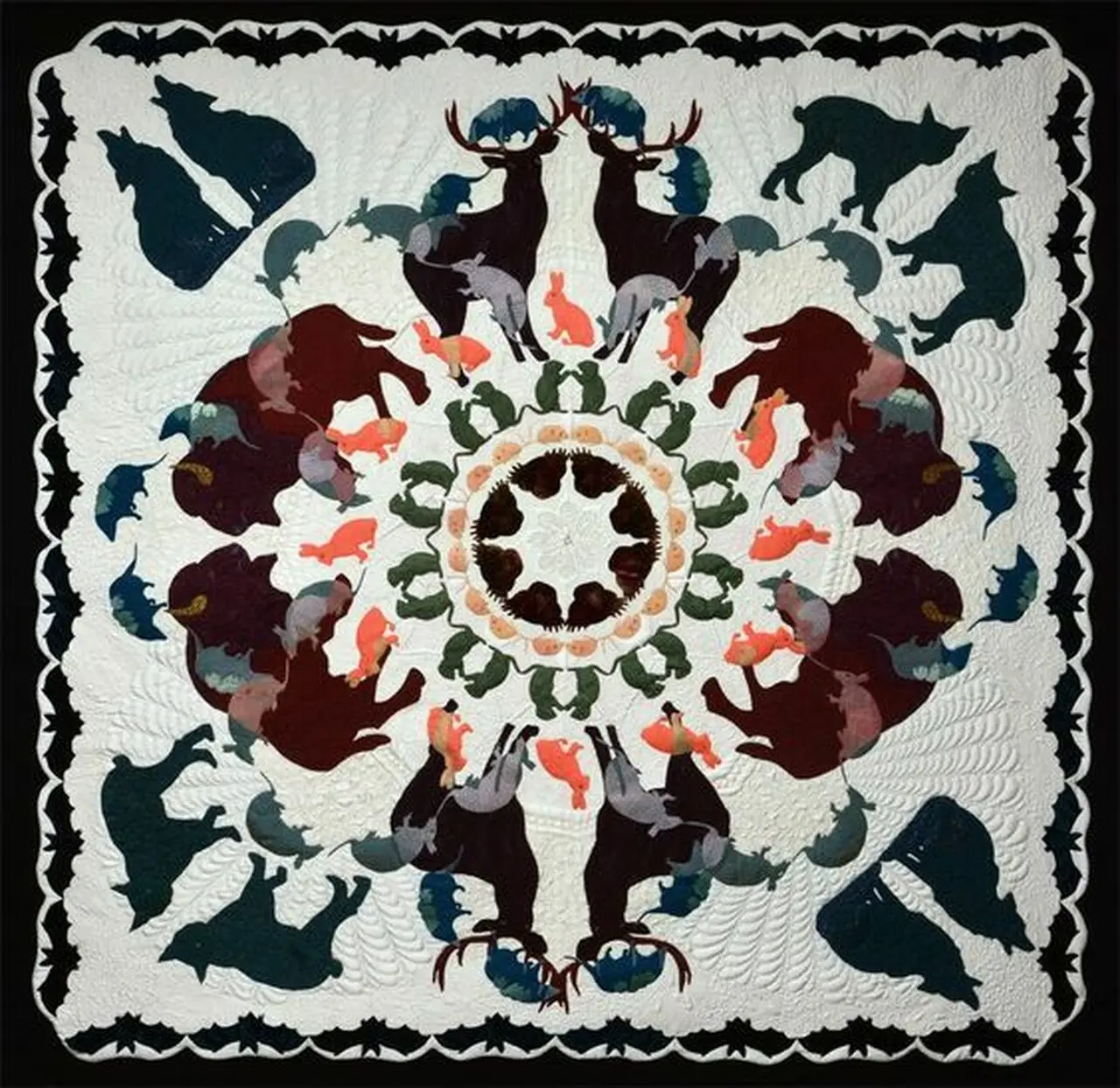 Deer Bison Cla1510100Q Quilt Blanket and Home Decor