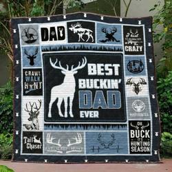 Deer Blue Quilt Blanket  Quilt and Home Decor