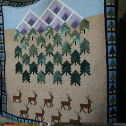 Deer Forest Cla1510101Q Quilt Blanket and Home Decor
