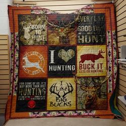 Deer Hunt Quilt All Over Printed and Home Decor