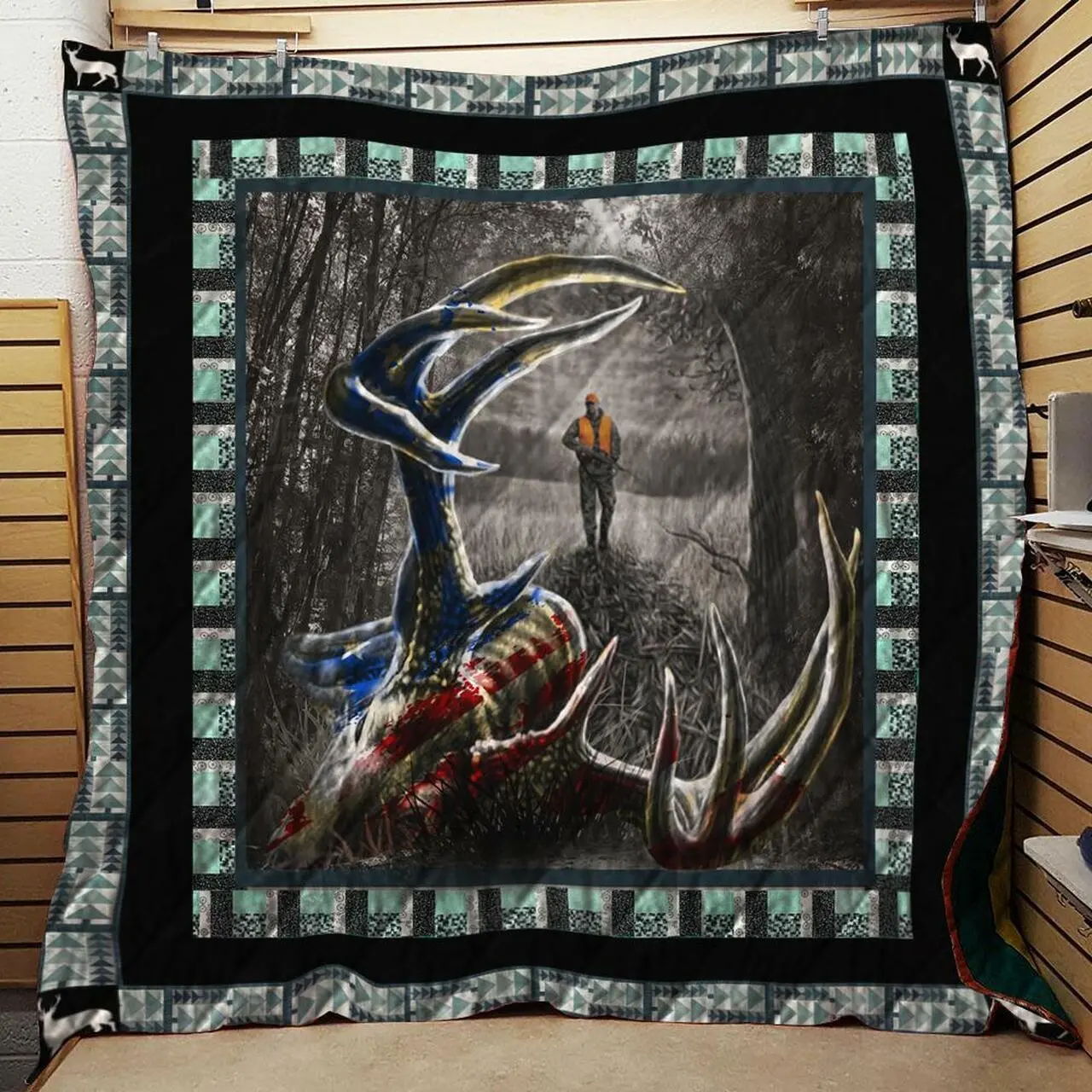 Deer Hunter Quilt Blanket Quilt and Home Decor