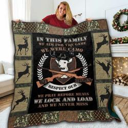 Deer Hunting Quilt Blanket ABC06011267 and Home Decor