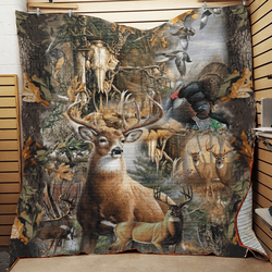 Deer Hunting Quilt Blanket ABC07111550 and Home Decor