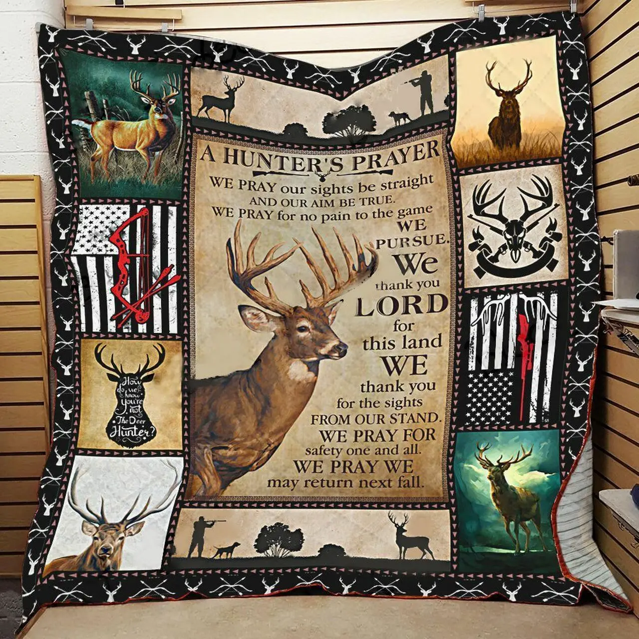 Deer Hunting Quilt Blanket ABC07112999 and Home Decor