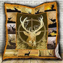 Deer Hunting Quilt Blanket ABC07114158 and Home Decor