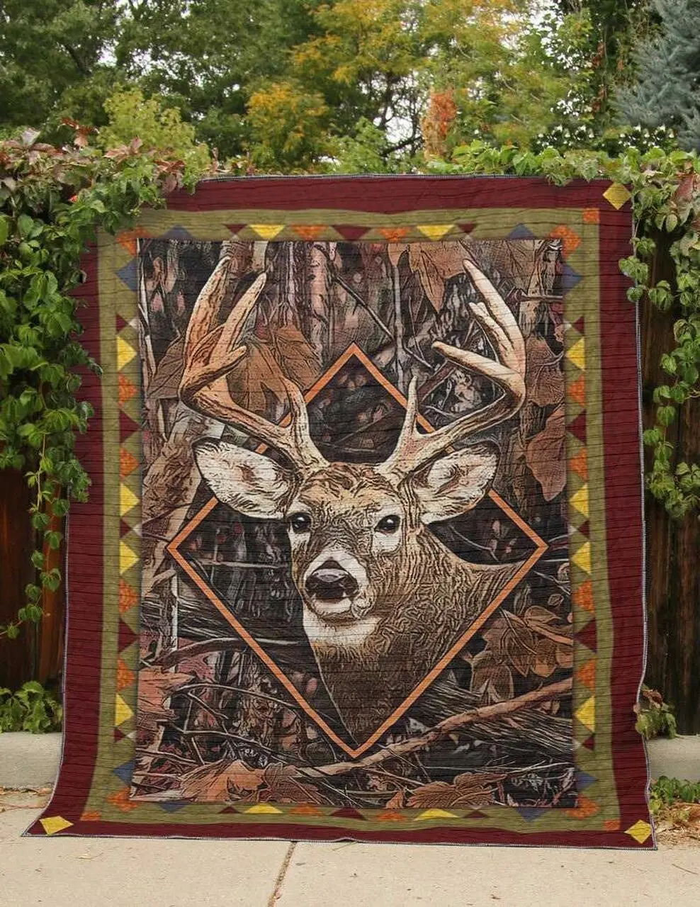 Deer Look At My Bucks Clt270618 Quilt Blanket and Home Decor