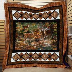 Deer Quilt Blanket C9B300502Vv and Home Decor