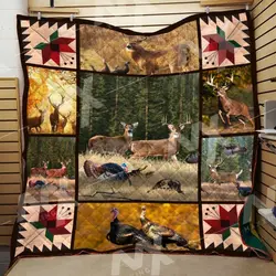 Deer Quilt Blanket Dhc0910324Vt and Home Decor