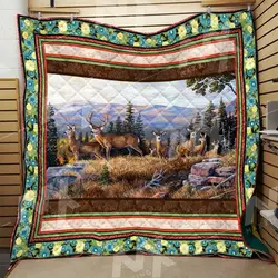 Deer Quilt Blanket Dhc0910371Vt and Home Decor