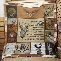 Deer We Aim For This Game Quilt Blanket Dhc04012054Dd and Home Decor