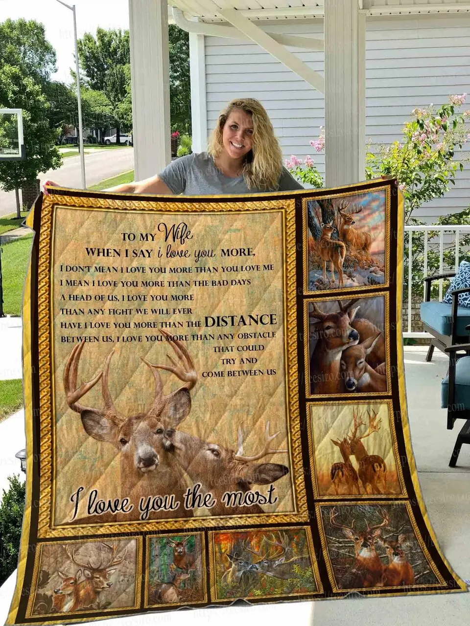 Deer Wife Quilt Blanket Dhc1501687Vt and Home Decor