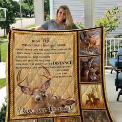 Deer Wife Quilt Blanket Dhc1501687Vt and Home Decor