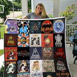 Def Leppard Tshirt Quilt Blanket and Home Decor