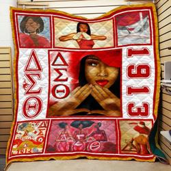 Delta Sigma Theta 1913 Quilt All Over Printed and Home Decor
