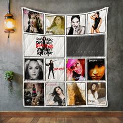 Demi Lovato Album Covers Quilt Blanket and Home Decor
