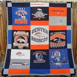 Denver Bronco Quilt Blanket Tr12  Quilt and Home Decor