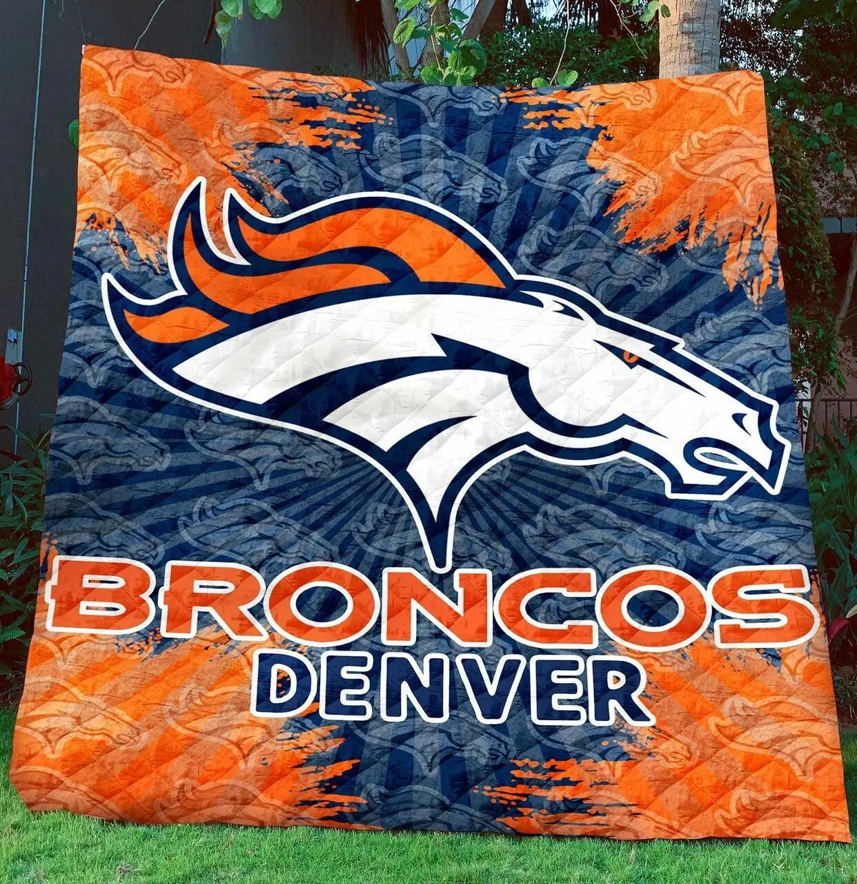 Denver Broncos B090970 Quilt Blanket and Home Decor