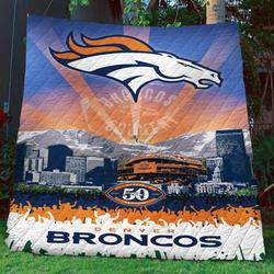 Denver Broncos B140956 Quilt Blanket and Home Decor