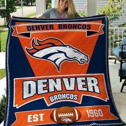 Denver Broncos Quilt Blanket 03 and Home Decor