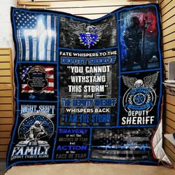 Deputy Sheriff Quilt Blanket ABC07114163 and Home Decor