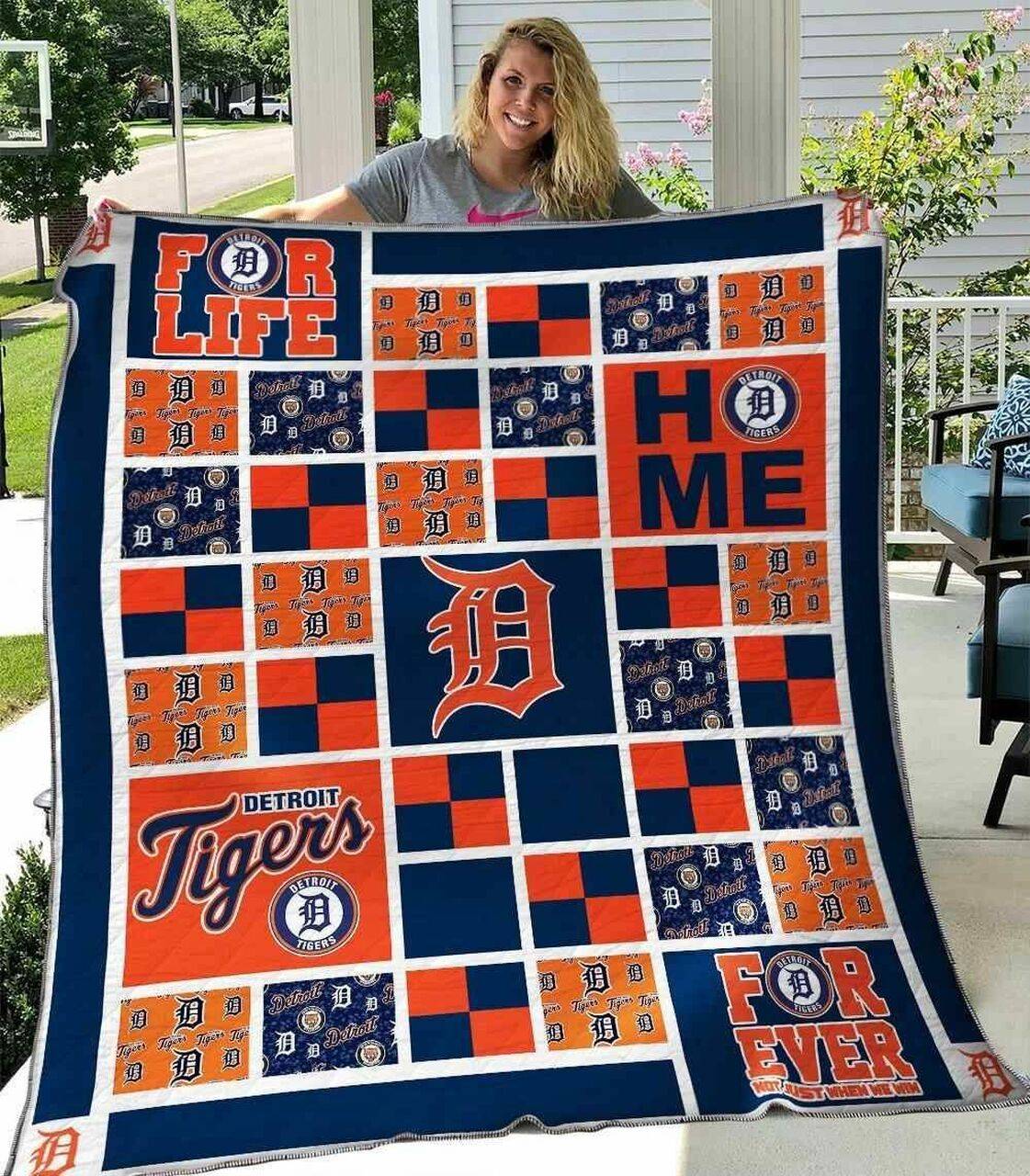 Detroit Tigers 1 Blanket Th1607 Quilt and Home Decor