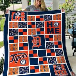 Detroit Tigers 1 Blanket Th1607 Quilt and Home Decor