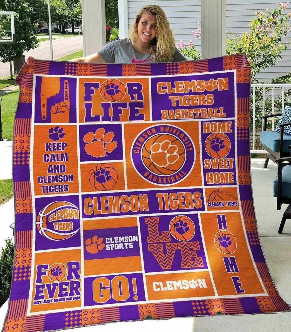 Dhcemson Tigers B220603 Quilt Blanket and Home Decor