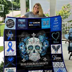 Diabetes Awareness Quilt Blanket Dhc1501440Vt and Home Decor