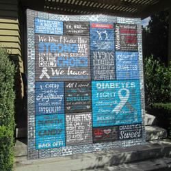 Diabetes Pkt210647 Quilt Blanket and Home Decor