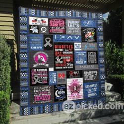 Diabetics Are Naturally Sweet Quilt Blanket Py68  Quilt and Home Decor
