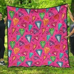 Diamond Colorful Cl12100220Mdq Quilt Blanket and Home Decor