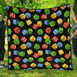 Dice Colorful Cl12100227Mdq Quilt Blanket and Home Decor