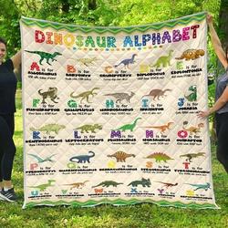 Dinosaur Alphabet Quilt and Home Decor