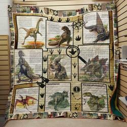 Dinosaur Carnotaurus Quilt Design By Exrain and Home Decor
