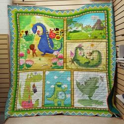 Dinosaur Cartoon Quilt  and Home Decor