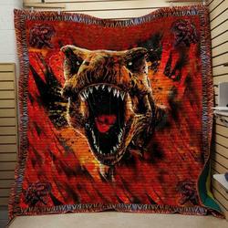 Dinosaur Fire Quilt  and Home Decor