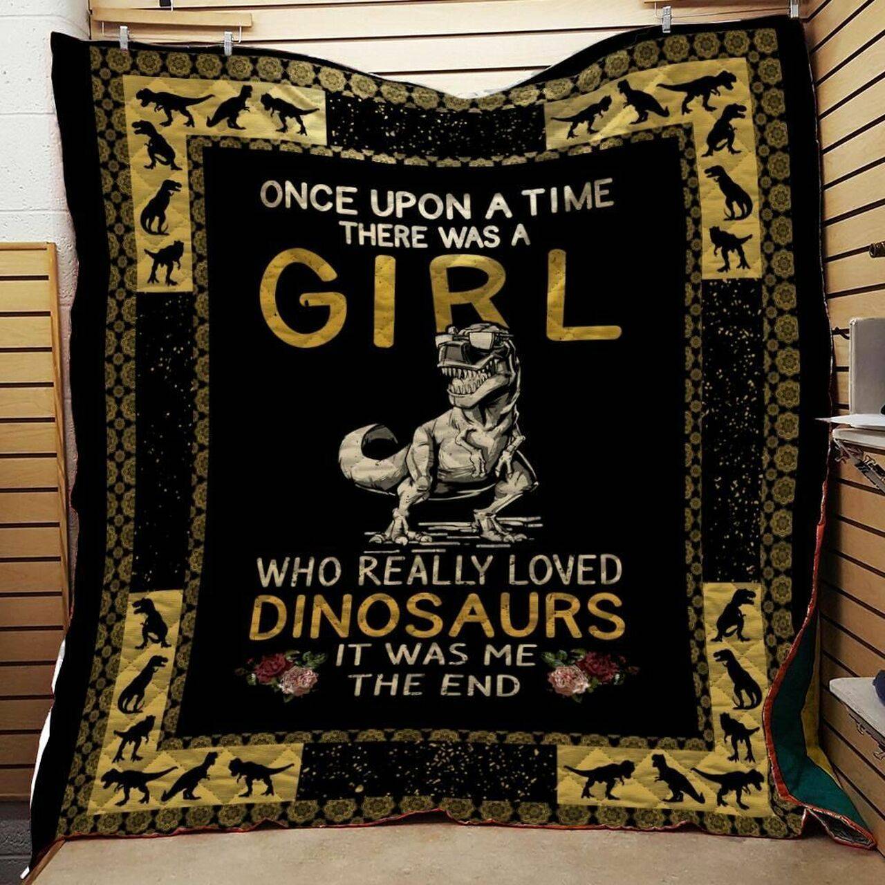 Dinosaur Girl Hur Quilt Bevrrc and Home Decor