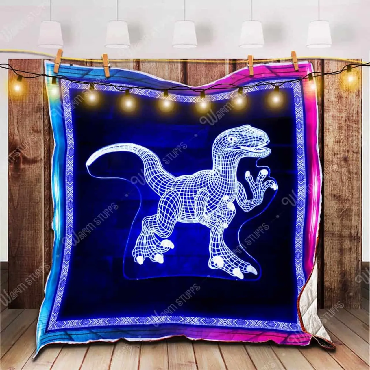 Dinosaur Light Quilt Kb4 and Home Decor