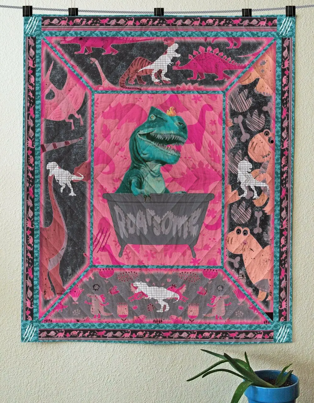Dinosaur Quilt Blanket C9B300501Ct and Home Decor