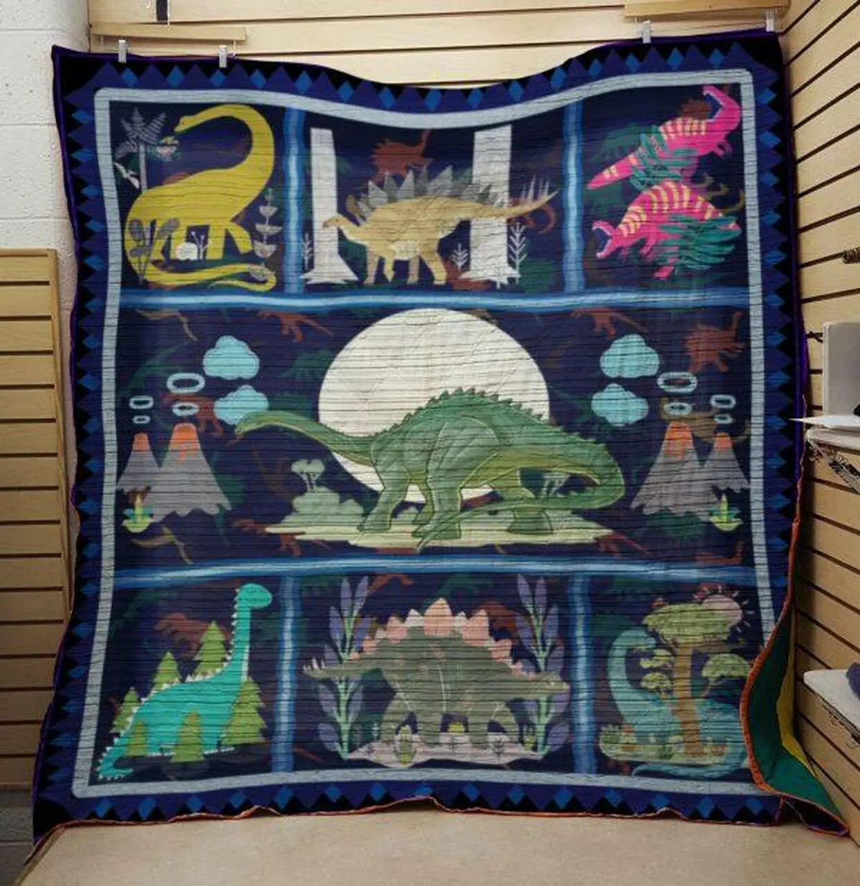 Dinosaur Quilt V6 and Home Decor