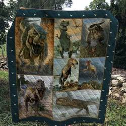 Dinosaur Quilt V7 and Home Decor