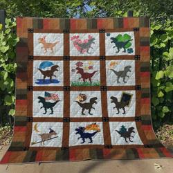 Dinosaur Tl270512 Quilt Blanket and Home Decor