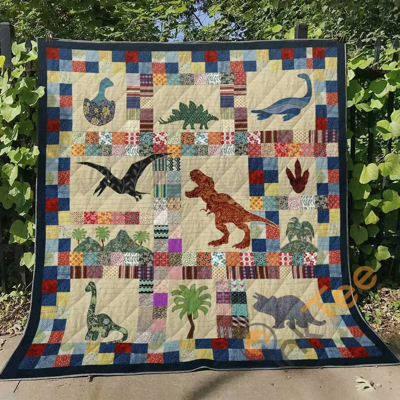 Dinosaur V1 Blanket TH0207 Quilt and Home Decor