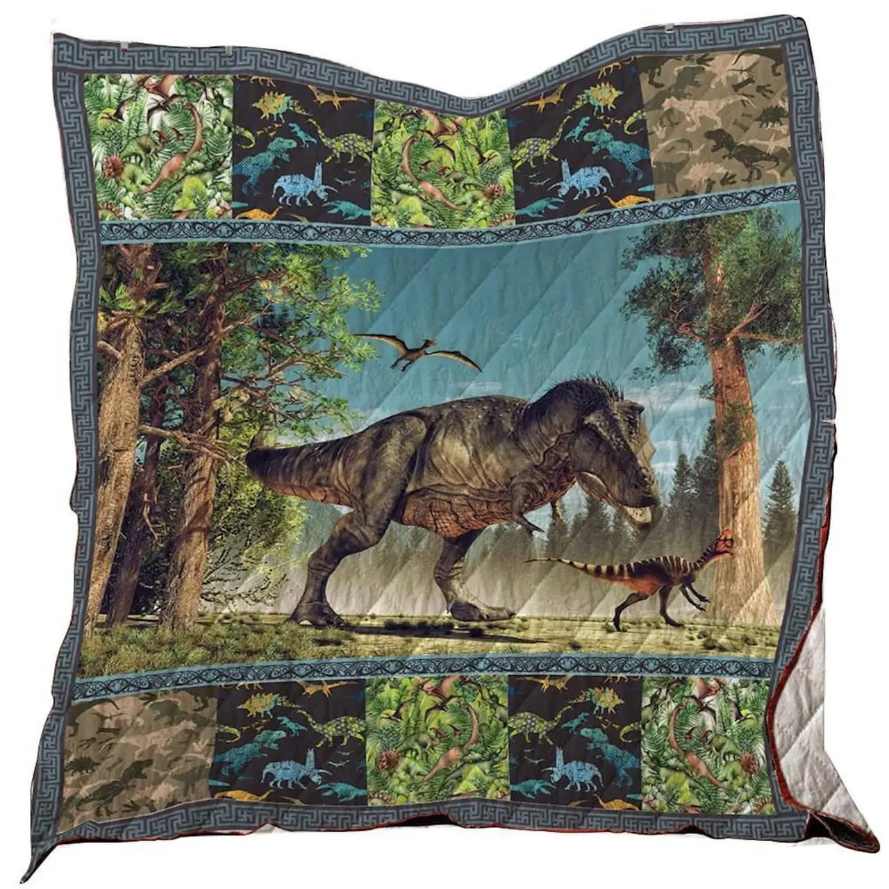 Dinosaur Washable Quilt 1101-04 and Home Decor