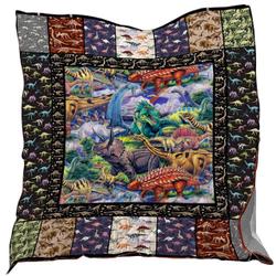 Dinosaur Washable Quilt 1101-05 K and Home Decor